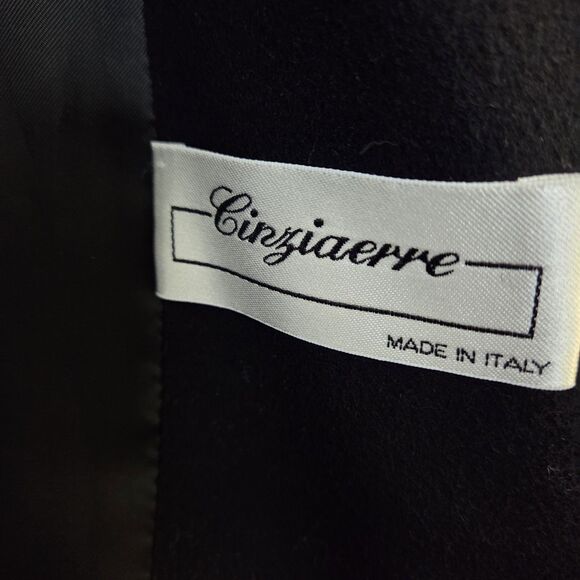 Cinziaerre Rodel SPA Long Line Coat Luxury Italian Wool Coat Women’s US8 Black - Picture 5 of 12